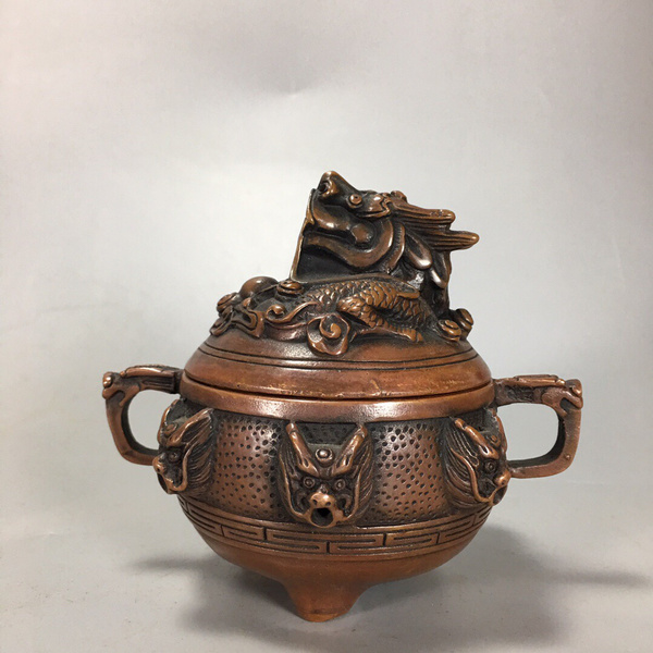 仿古铜器古玩收藏批发龙头熏香炉89572