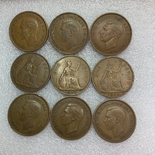 英国乔治六世1便士老铜币一枚品相如图随机年份