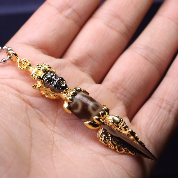 大黑天降魔杵老珠高油咬色扎实藏传佛教常见