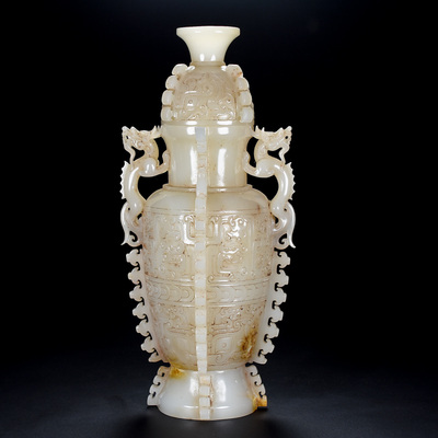 精品和田玉汉代玉瓶一对,材质和田玉,价格及鉴定真假-私藏天下