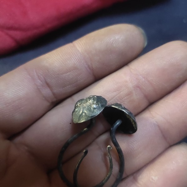 清代银制耳坠一对