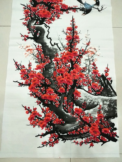 罗绮老师四尺梅花喜上眉梢138厘价格及鉴定真假-私藏天下