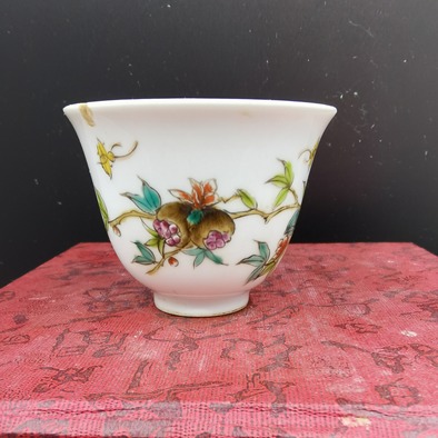 粉彩十二花神杯一个