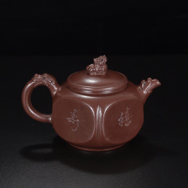 珍藏精品紫砂壶品名福禄寿喜尺寸159