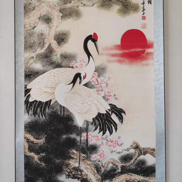 中堂松鹤朝阳尺寸16872