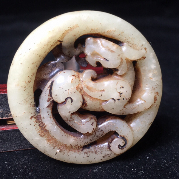 旧藏高古玉玉兽神兽挂件玉质细腻包浆醇厚