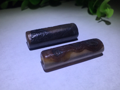 旧藏 老玛瑙 桶珠 包浆醇厚 皮壳老道 黄金尺寸