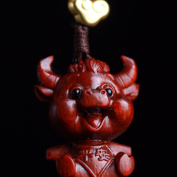 品名平安健康牛材质紫檀木简介