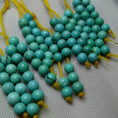 原矿无优化高瓷绿松石圆珠弟子珠重06克尺寸