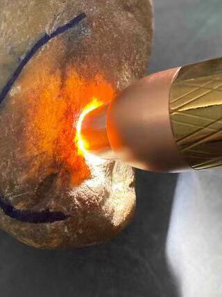 极品红雾皮壳细密姐堆天然翡翠原石920克故品