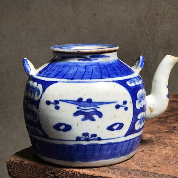 清三代青花壶老物件老瓷器青花瓷大清朝茶壶