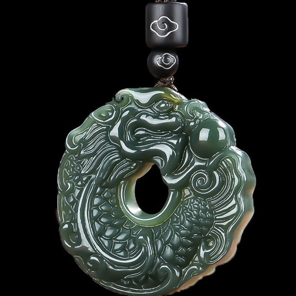 放漏清仓天然和田青玉镂空龙鱼玉佩玉佩鱼跃龙门