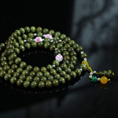 金丝楠木08108粒绿料原创金丝