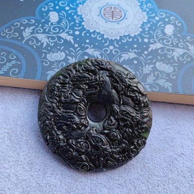 清仓放漏123墨绿玉九龙护主玉价格及鉴定真假-私藏天下