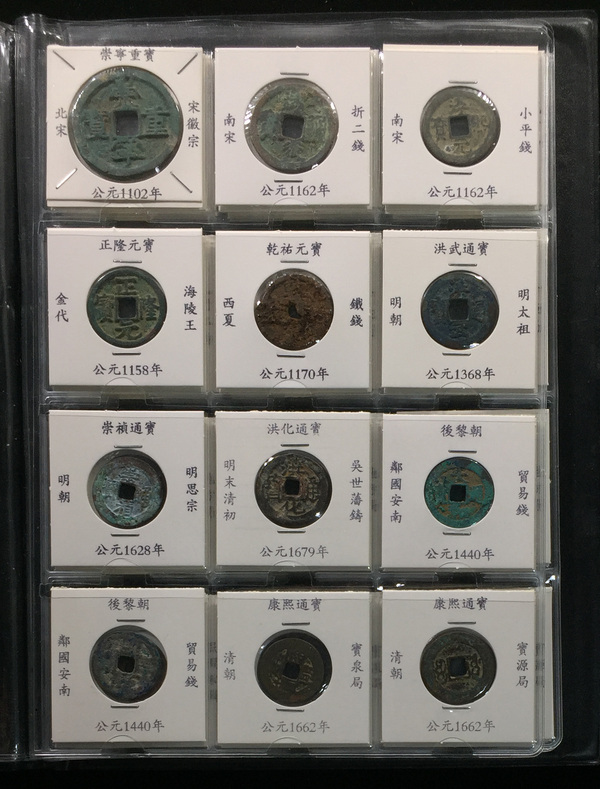 中国历代古钱册120枚真假_图片_价格_评级-古钱币-爱藏网