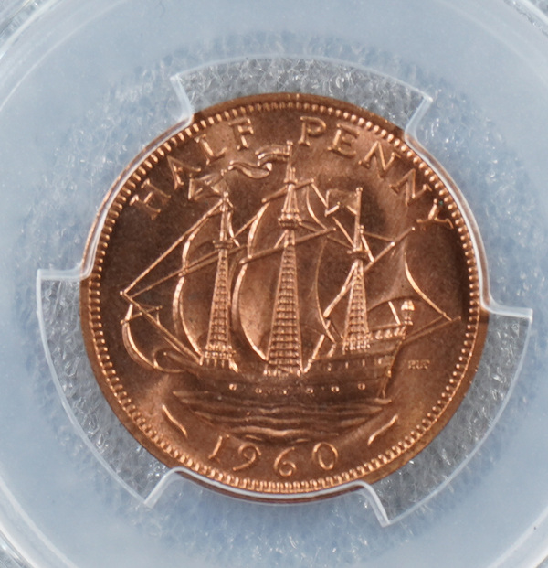 英国半便士铜币两枚香港pcaims66