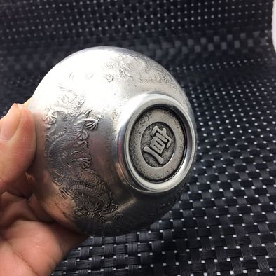 铜银双龙碗做工精细工艺独特工艺精美非常