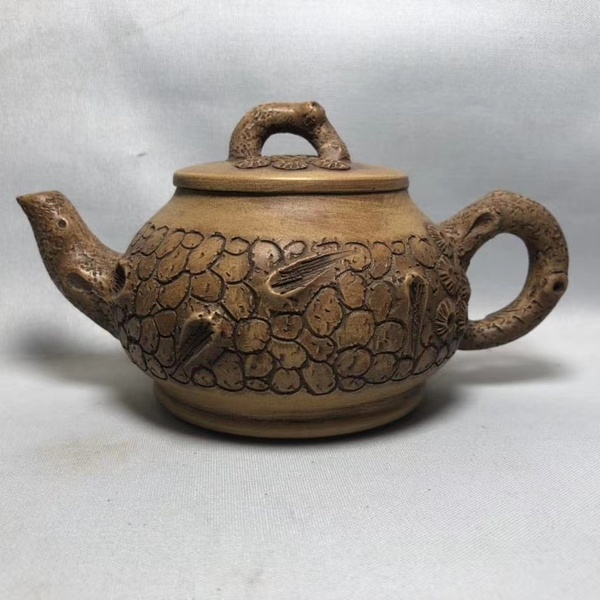 名家陈明远制原矿紫砂壶尺寸1686