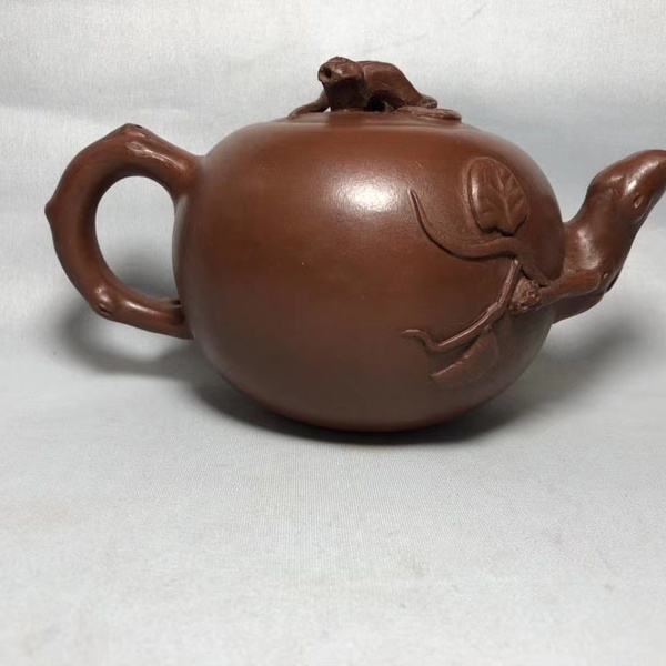 名家陈明远制原矿紫砂壶尺寸1910.