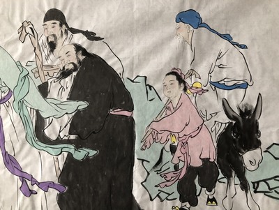 八仙图范曾字画100纯手绘作品尺寸13