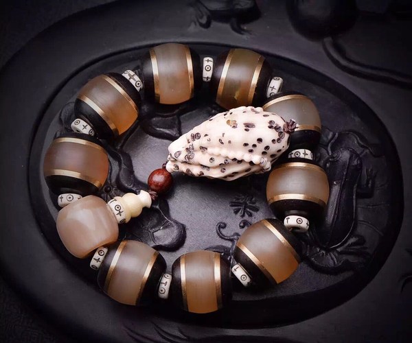 纯天然西藏藏传老羚羊角手链羚羊角减寒入肝心