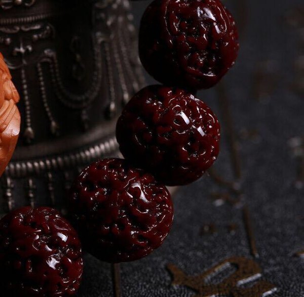 爆老级孤品秒杀机刷包浆大金刚菩提子6瓣精选籽