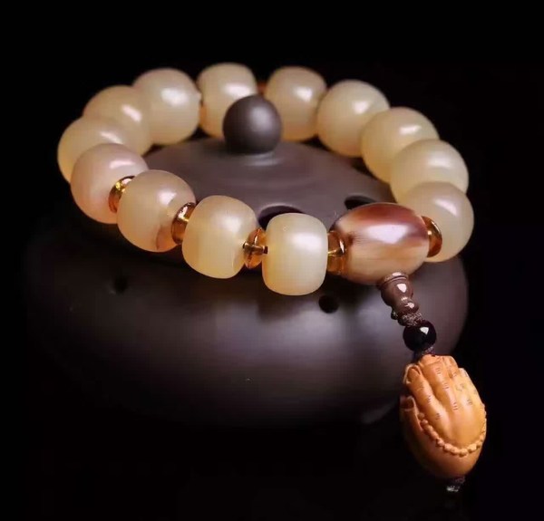 天然正宗羚羊角手串1516真假_图片_价格_评级-文玩杂项-爱藏网