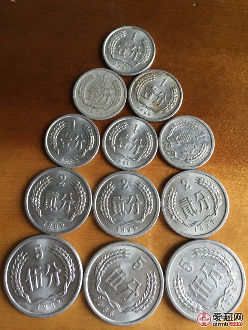 老硬币十二枚合拍.品相如图,如