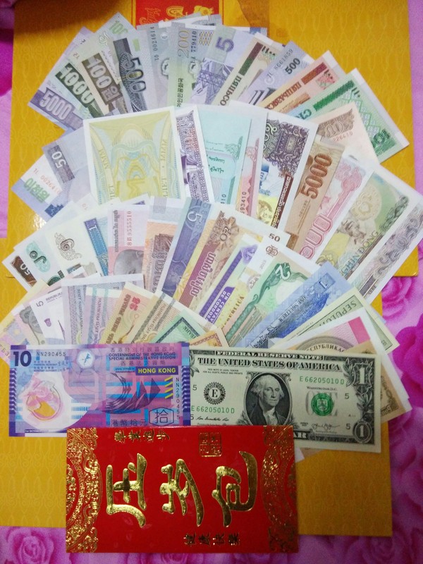 二十国52张流通人民币,有美元一元,港元真假_图片_价格_评级-外国钱币
