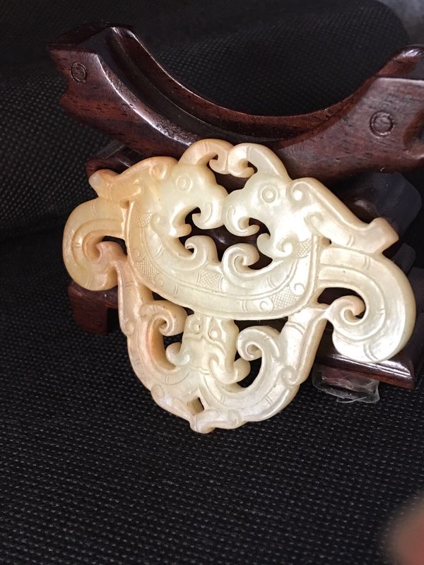 战汉和田黄玉龙凤佩长7厘米好55厘米