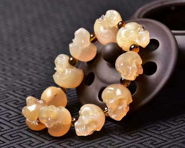 22x18mm左右羚羊角雕刻骷髅挡煞辟邪羚羊角