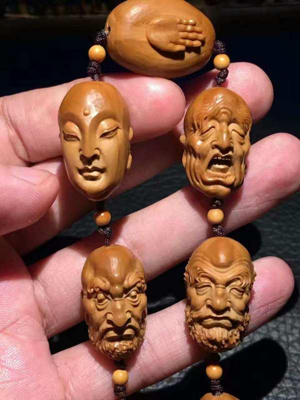 鼓掌马良老师本工福利挂脖十八罗汉留刀痕雕刻