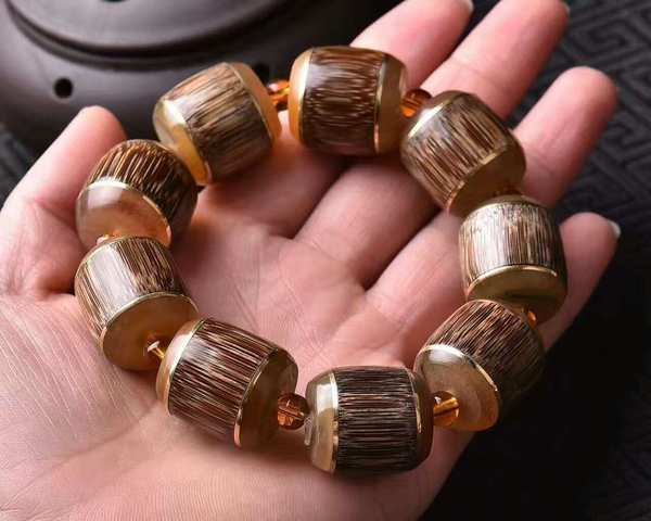 菲20羚羊角镶嵌金丝竹三通,羚羊角是真假_图片_价格
