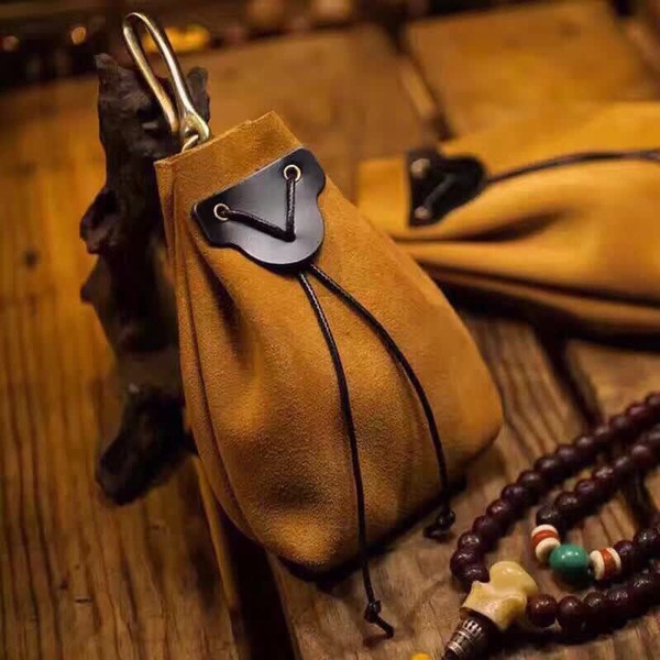 2017新款纯牛皮文玩袋纯铜扣支持订制logo