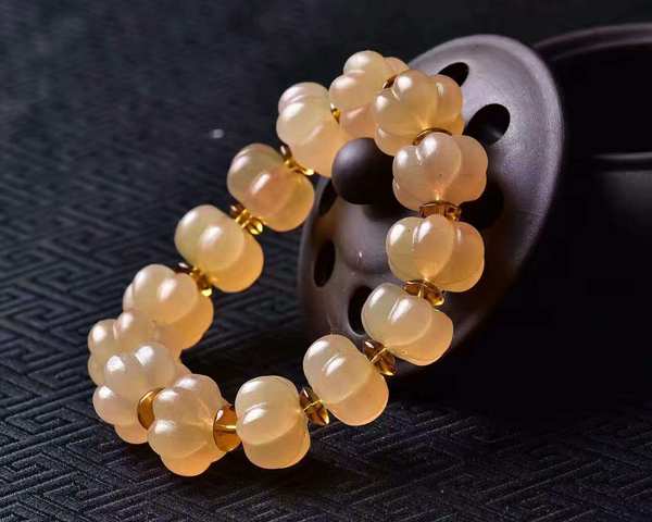 18羚羊角镶嵌南瓜珠,简单大气,羚羊真假_图片_价格_评级-文玩杂项-爱