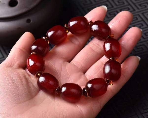 16x18mm左右老羚羊角桶珠手串羚羊角可以散热
