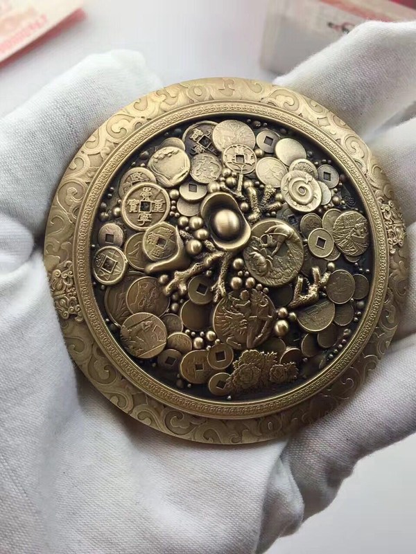 沈阳造币有限公司2016年聚宝盆大铜章保真喜