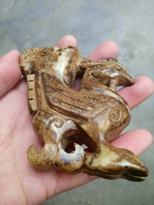 古雕玉爵玉觥凤杯尺寸858022mm细