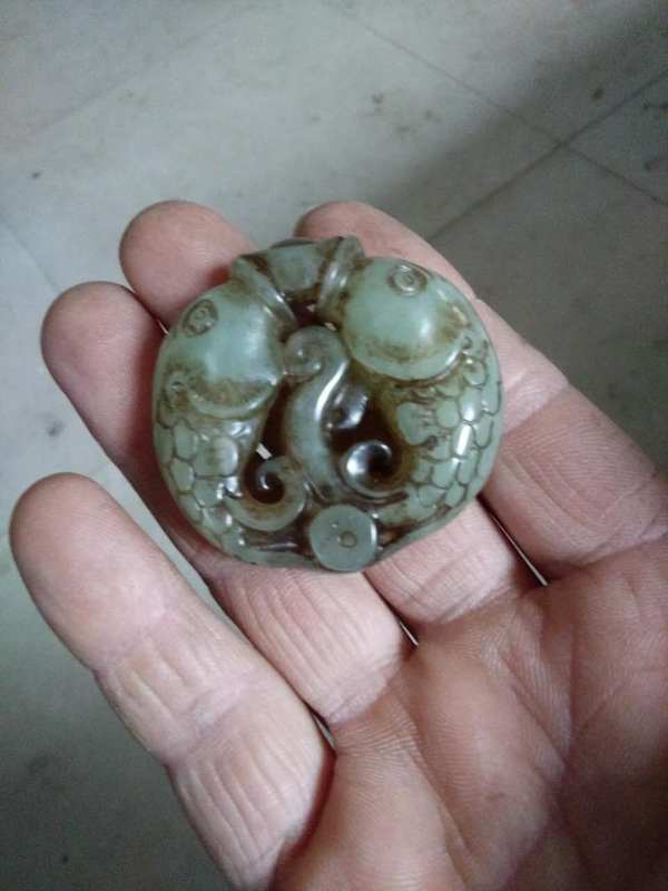 老古玉货连年有余品相如图喜欢快来吧