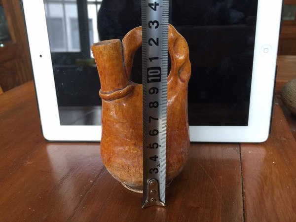 古瓷老瓷辽三彩辽黄鸡冠壶