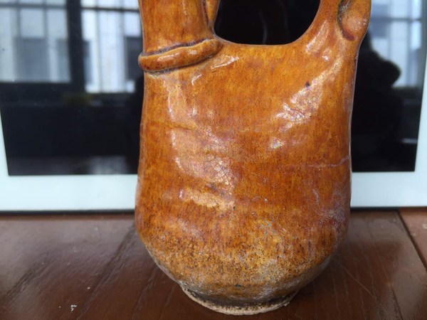 古瓷老瓷辽三彩辽黄鸡冠壶真假_图片_价格_评级-陶瓷紫砂-爱藏网