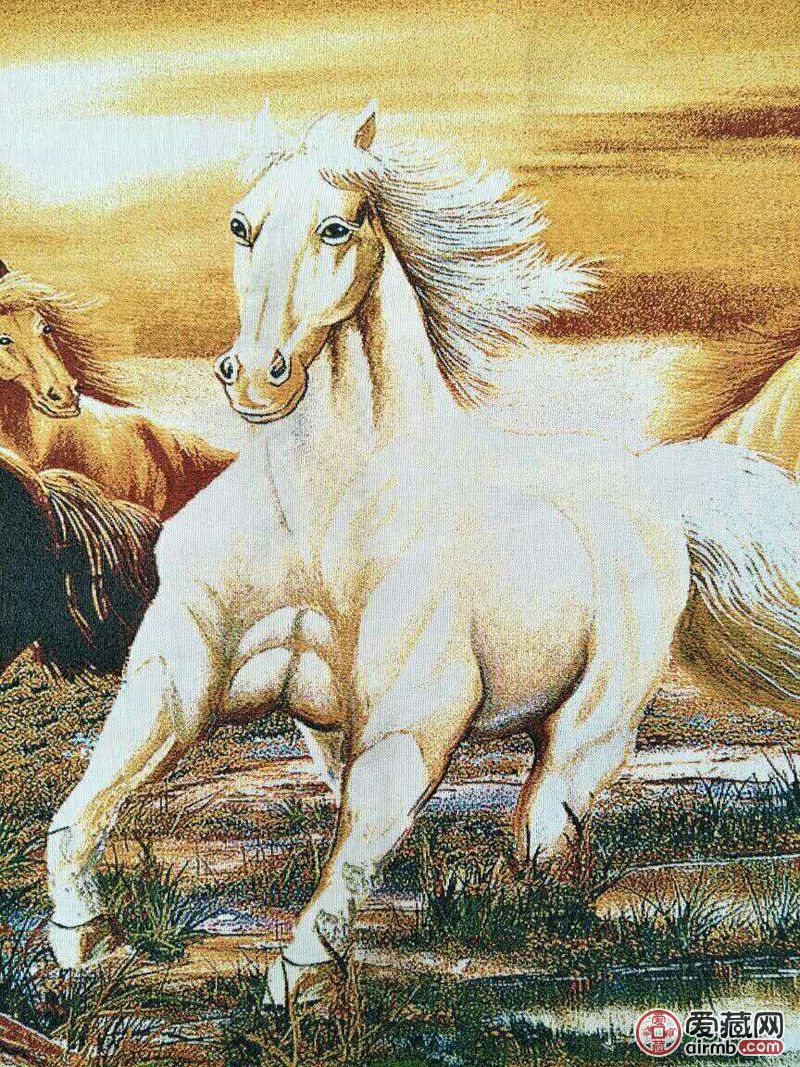 刺绣,马到成功,实物拍摄,品相