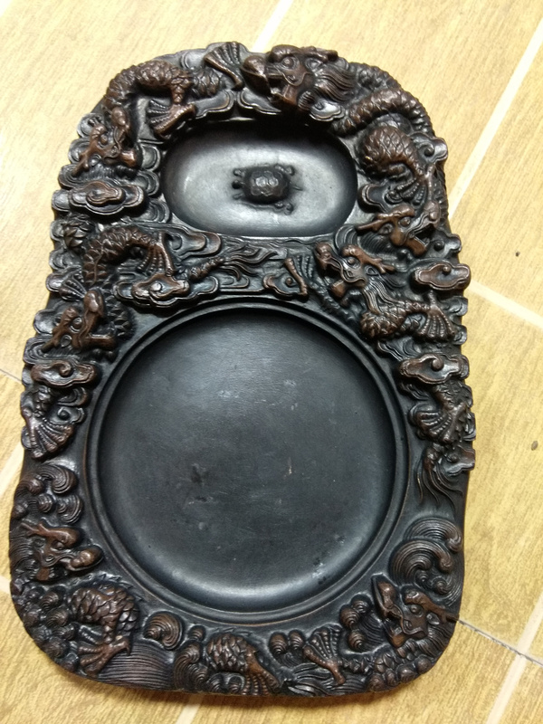 正宗山西澄泥砚带盖澄泥砚是我国的四大名砚之一距