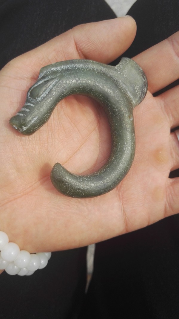 红山玉猪龙挂件