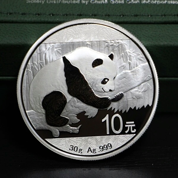 2016年熊猫银币16年熊猫币30g熊猫银币小圆盒