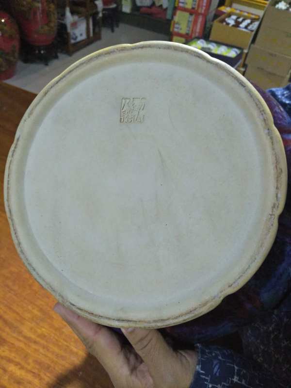 真品,钧瓷泰斗晋佩章菊花尊,首届中国陶瓷艺术大师钧