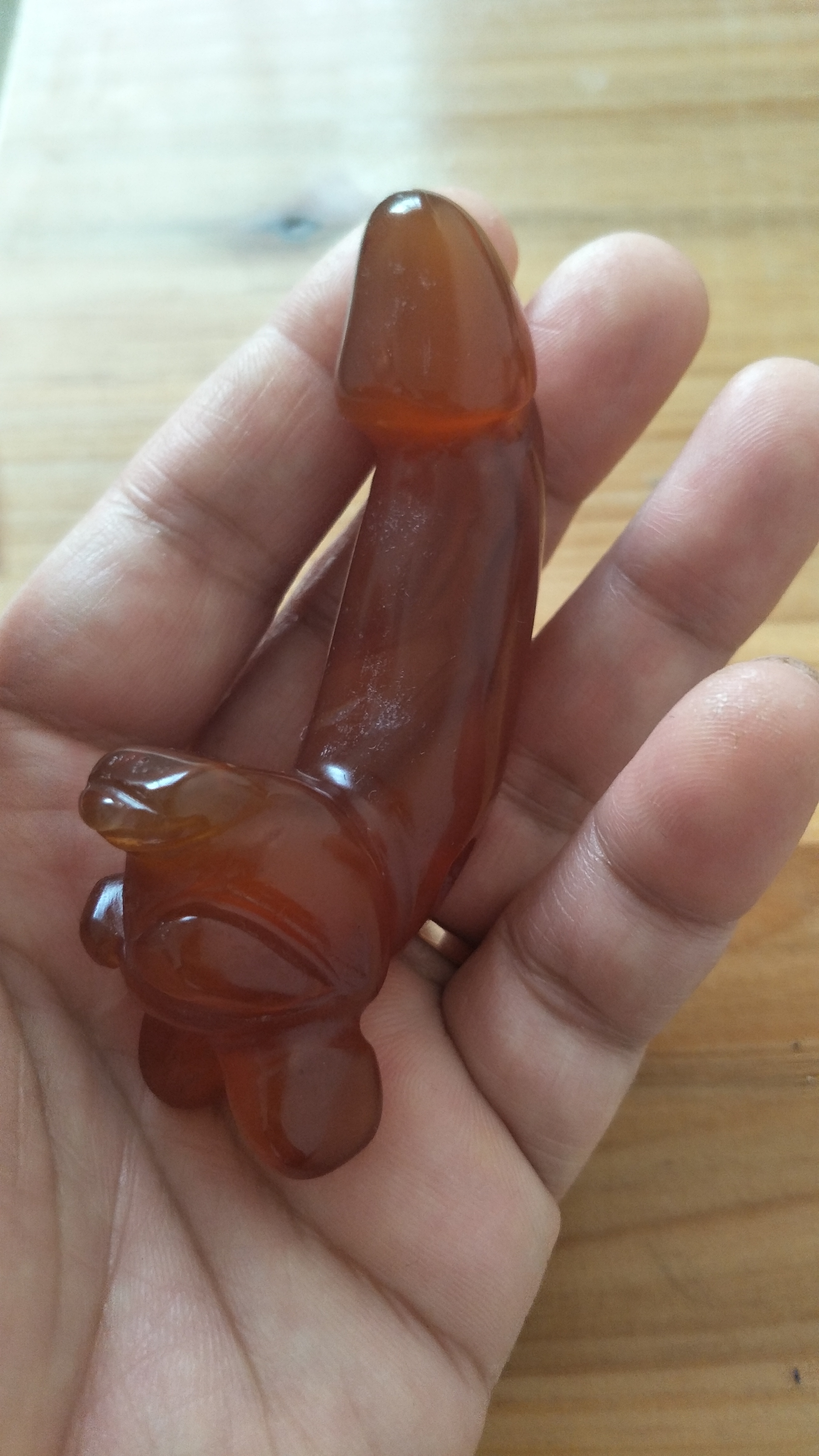 纯天然巴西玛瑙"一柱冲天"手把