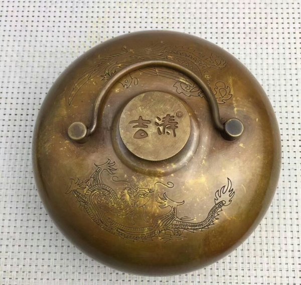 收来的黄铜暖手壶端庄大气做工精湛包浆浓厚造