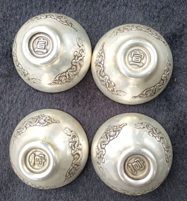 宣字龙福禄寿禧银碗非常难得高端大气上档次器型