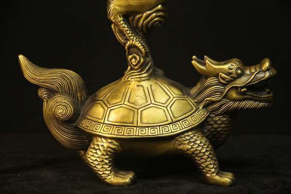 意境摆件学子珍藏黄铜独占鳌头摆件拍品